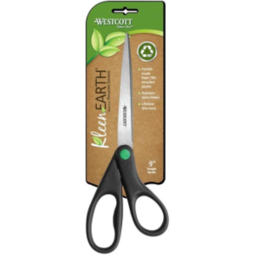 KleenEarth™ 9" Straight Basic Black Handle Scissors