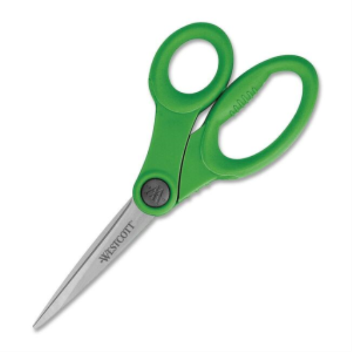 8? Pointed KleenEarth? Antimicrobial Scissors - Green Handles