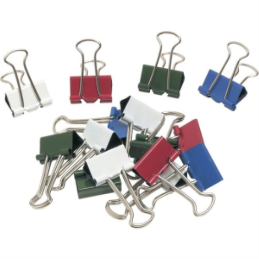 Westcott : Pinces-notes 19 mm / 3/4 po, couleurs assorties, paquet de 25