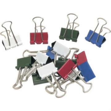 Westcott : Pinces-notes 19 mm / 3/4 po, couleurs assorties, paquet de 25