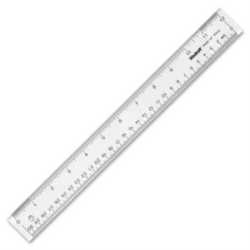 30cm/12" Acrylic Ruler, Inch/Metric