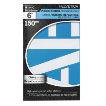 Helvetica Stencil 6?, 6 in. Helvetica Stencil Caps