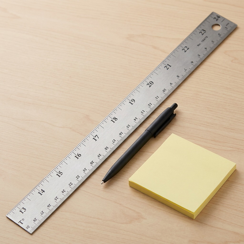 A pristine, high-resolution hero shot of the 24-inch stainless steel Westcott metric/inch ruler, model 50204, centered against a pure white background.