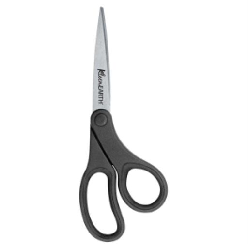 KleenEarth® 8" Bent Basic Black Handle Scissors