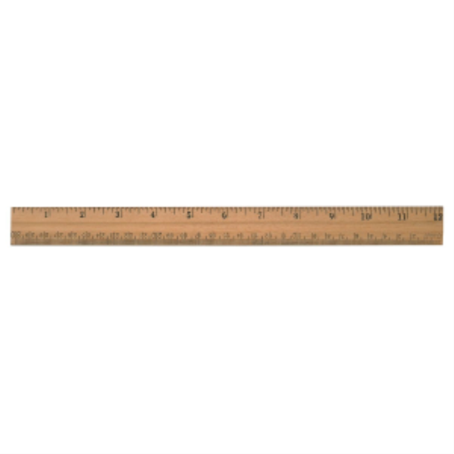 30cm/12" ? Inch/Metric, Plain Edge /