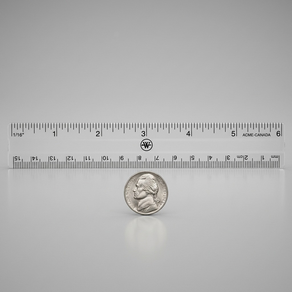 High-resolution hero shot of the canonical Westcott 6" / 15cm transparent plastic ruler with all markings, centered on a pure white background.