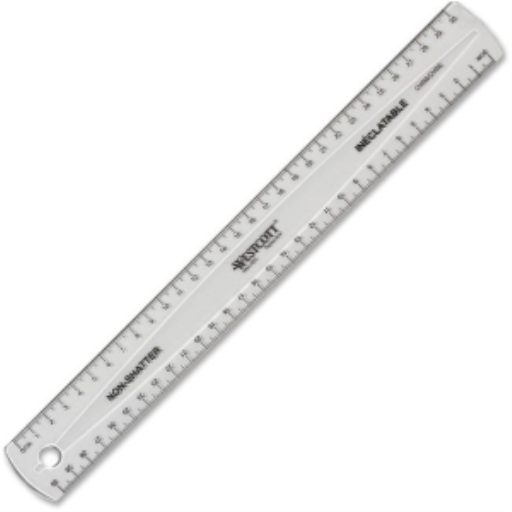 30cm Clear Non-Shatter Ruler / 
30cm Clear Non-Shatter Ruler
