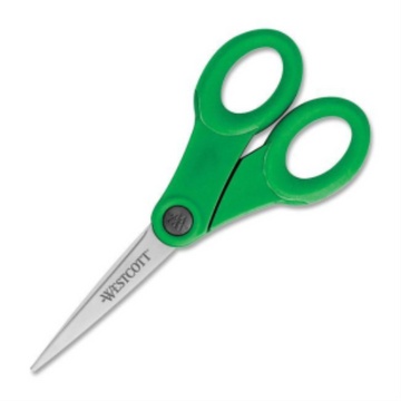 7" Pointed KleenEarth? Antimicrobial Scissors - Green Handles