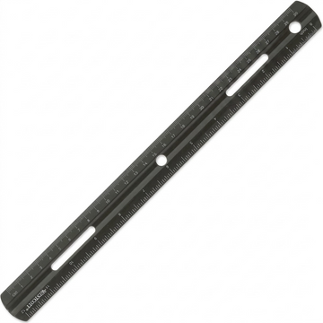 A crisp, high-resolution hero shot of the Westcott 30cm/12" KleenEarth Recycled Ruler on a white background.