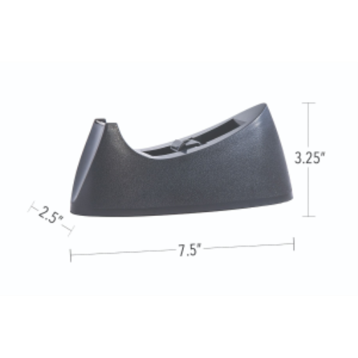 Tape Dispenser Rounded Design - Black