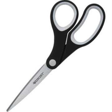 KleenEarth? 8? Bent Soft Handle Scissors ? Black / KleenEarth? 8" Bent Soft Handle Scissors ? Black