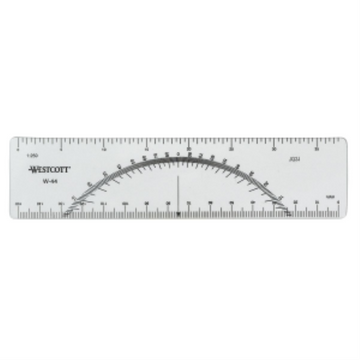 Metric Protractor Ruler with 1:250, 15cm/6?
R?gle rapporteur m?trique avec ?chelles ? 1:250,15cm/6 po