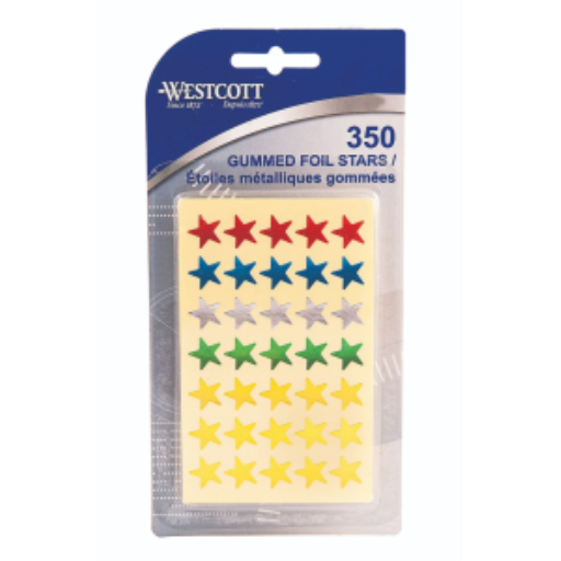 Assorted Coloured Stars, 350/Pkg. / 
?toiles couleurs assorties ? paquet de 350