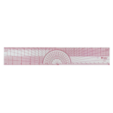 Bevelled Protractor Ruler 12 in.