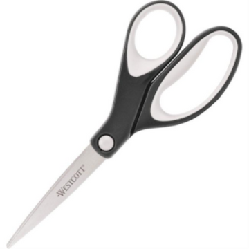 KleenEarth® 8" Straight Soft Handle Scissors - Black / Ciseaux poignée douce droite KleenEarth®, 8 po - noir