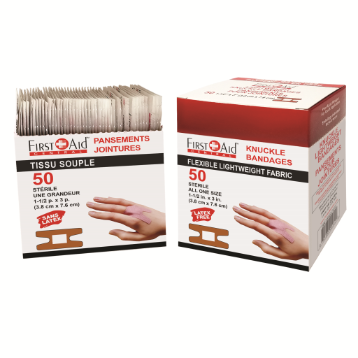 Fabric Knuckle Bandages, Lightweight, 50/pack
