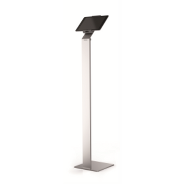 DURABLE Tablet Floor Stand 47.5 Inches Tall (for Tablets 7-13 Inches, 360 Degree Rotation with Anti-Theft Device) Silver/Charcoal (893223)