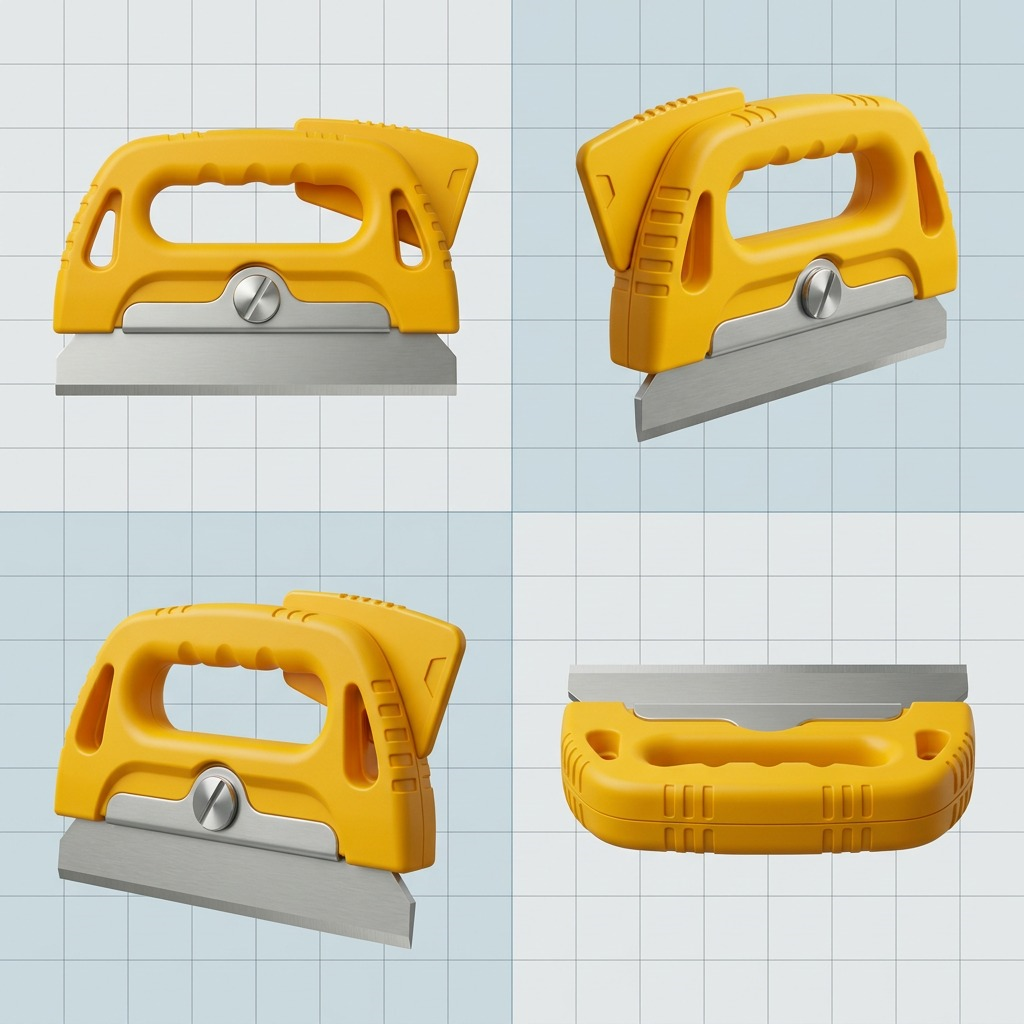 OLFA multiclip variant matrix on background showing four alternate views.
