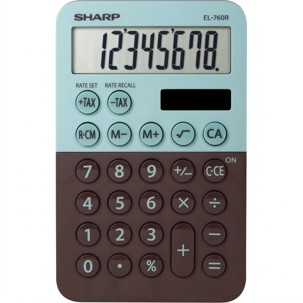 Vue principale du produit : SHARP EL760RBMT (calculatrice)