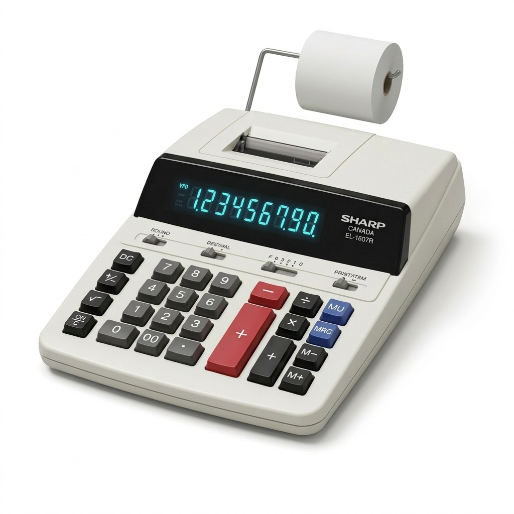 Vue principale du produit : SHARP EL-1607R (calculatrice)