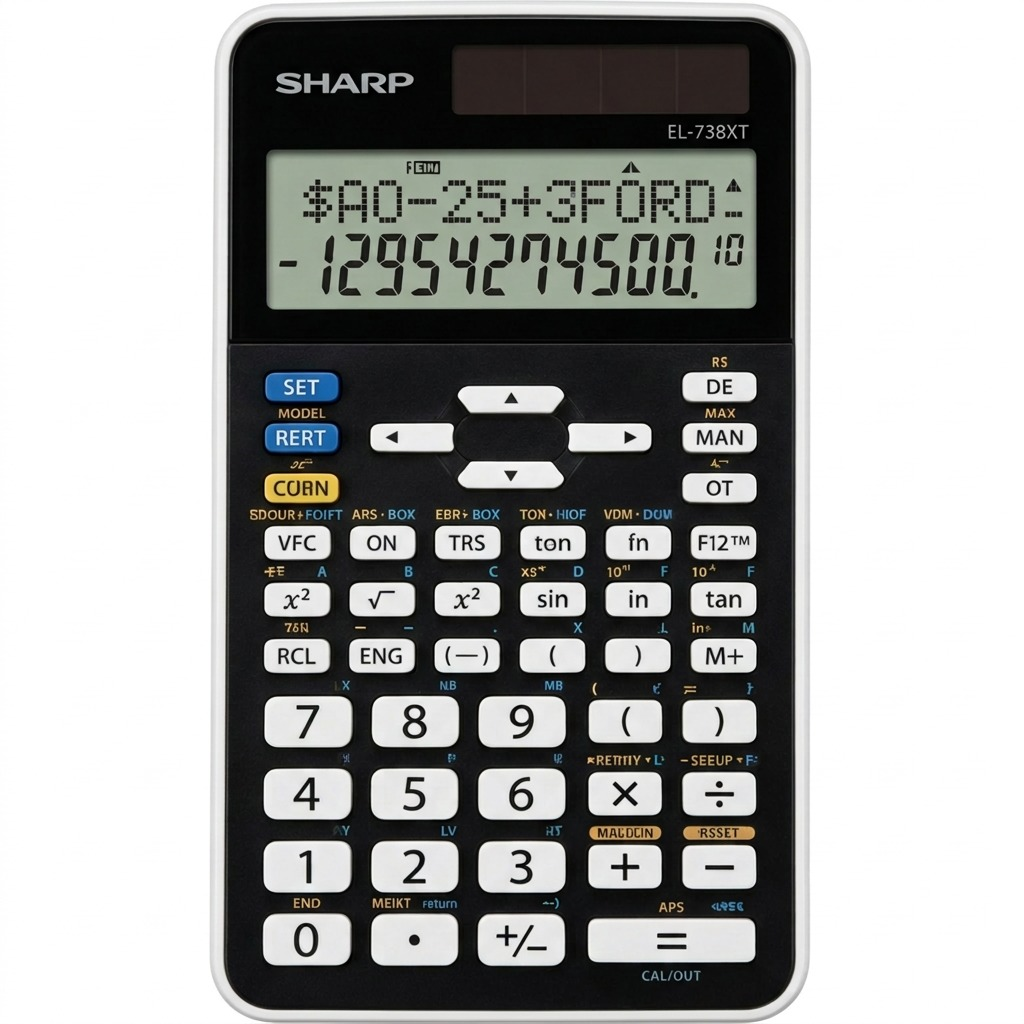 Vue principale du produit : SHARP EL738XT (calculatrice)