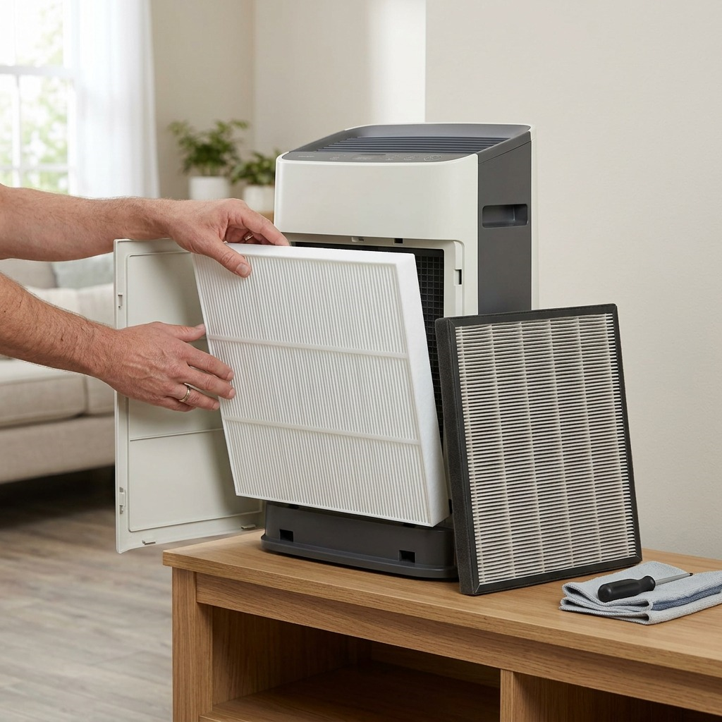Gros plan du filtre : SHARP FZA28HFU (filtre de remplacement)