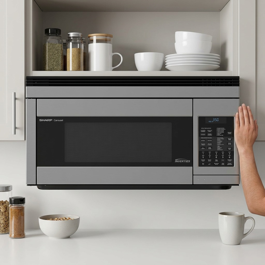 Comparaison de taille du produit : SHARP R1874TY (four à micro-ondes)