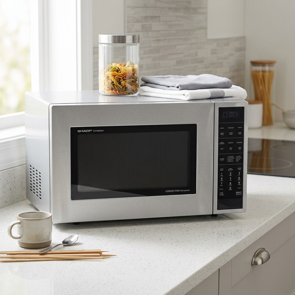Présentation dans une cuisine : SHARP SMC1585KS (four à micro-ondes)