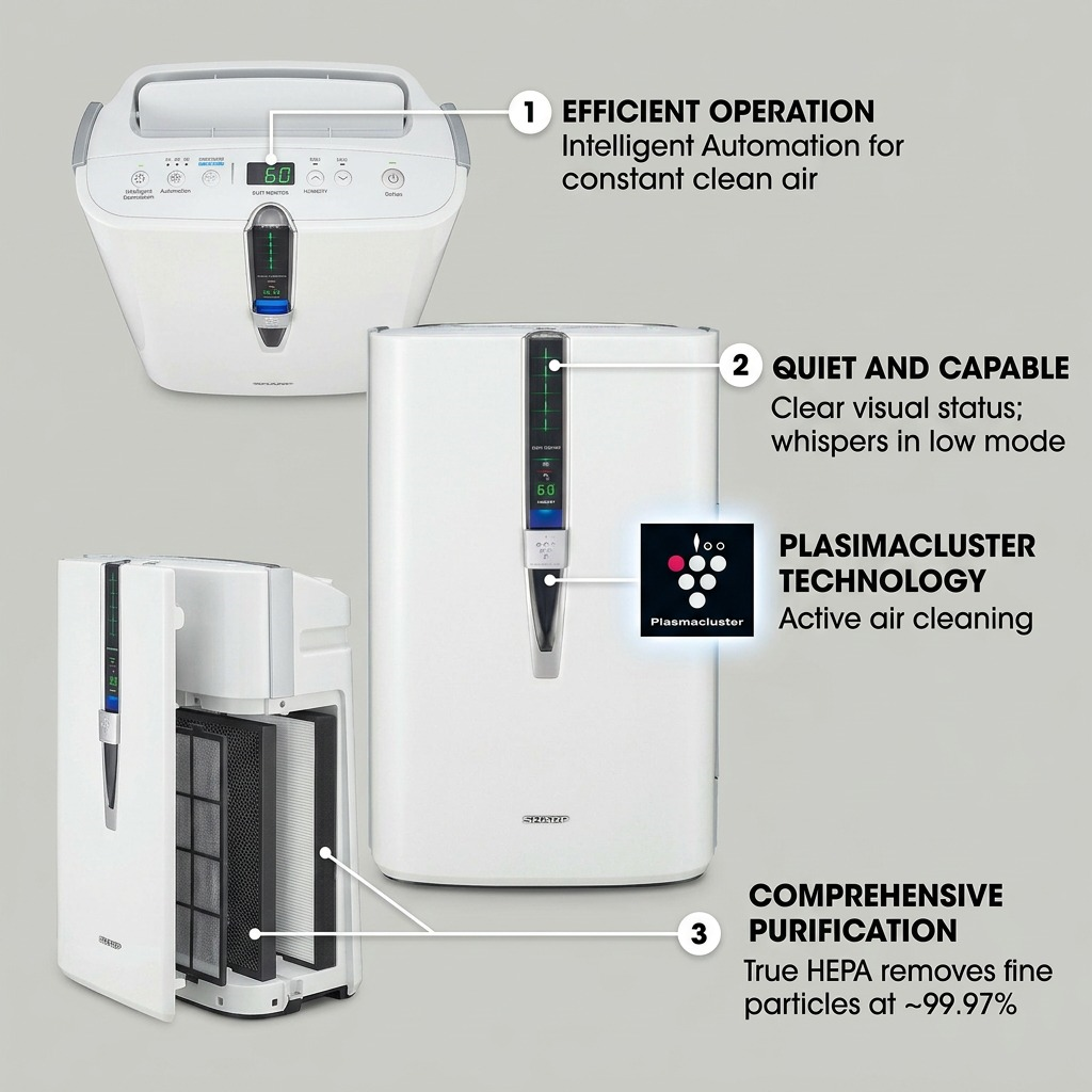 Gros plan du filtre : SHARP KC860U (purificateur d’air)