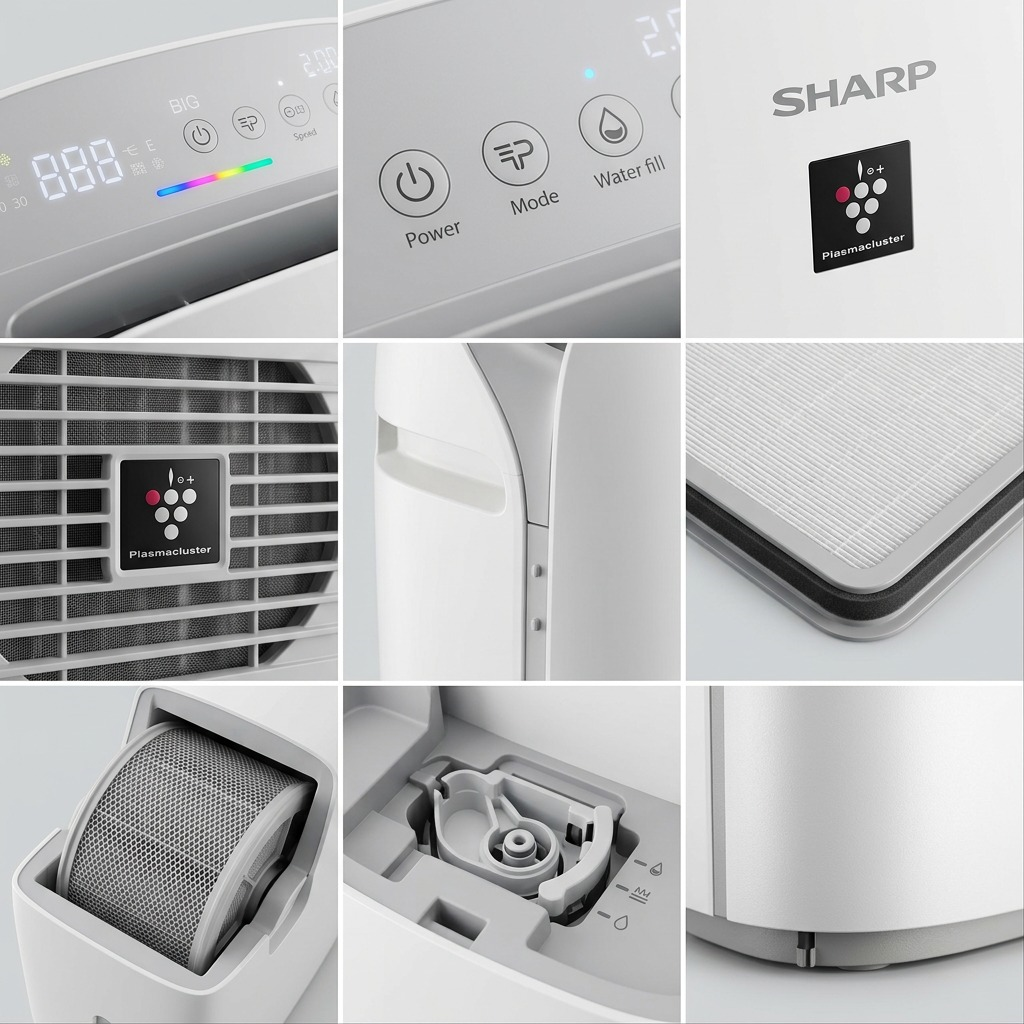 Gros plan : SHARP KCP70CW (purificateur d’air)