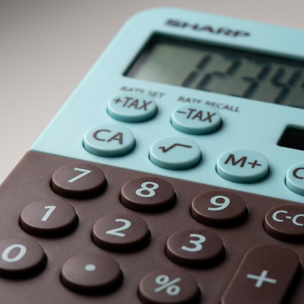 Gros plan de l’écran : SHARP EL760RBMT (calculatrice)