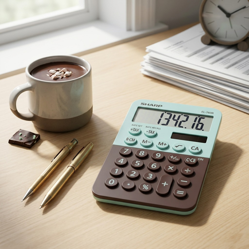 Gros plan : SHARP EL760RBMT (calculatrice)