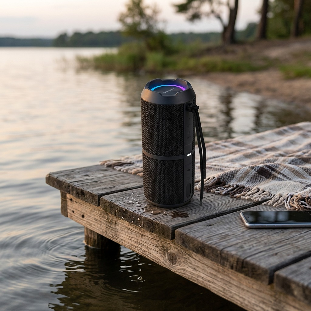 Visuel 4 du produit SHARP GX-BT290-BK – Enceinte Bluetooth portable 32 W, IP67, avec éclairage RGB