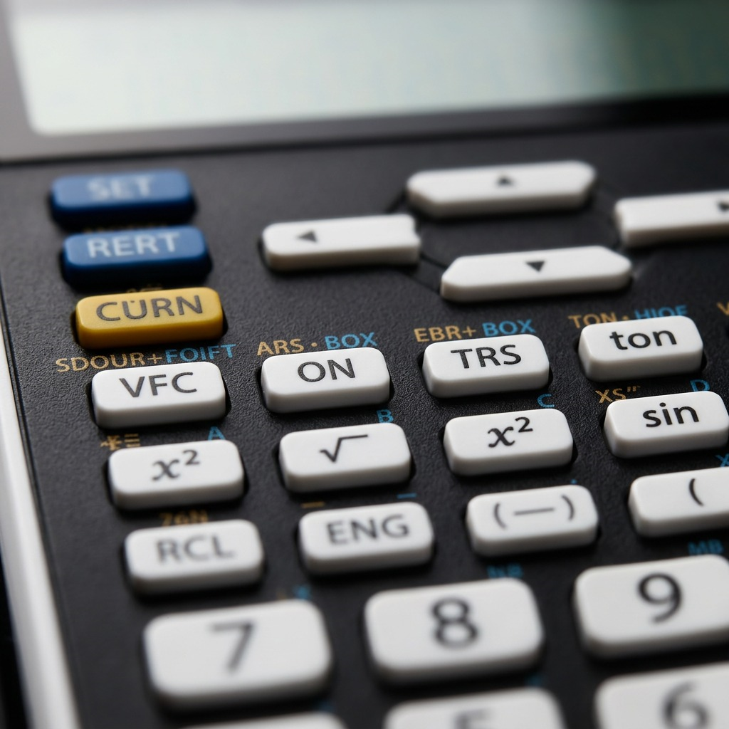 Gros plan : SHARP EL738XT (calculatrice)