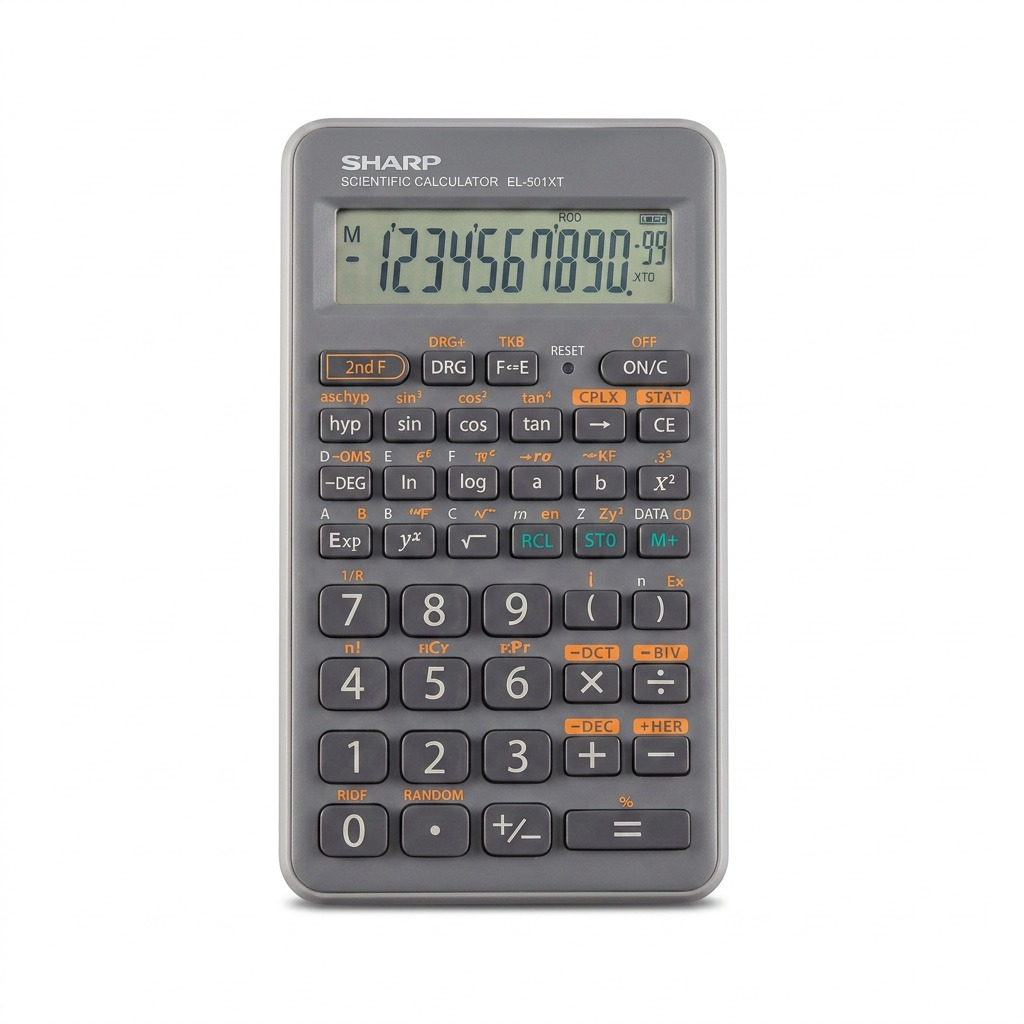 Vue principale du produit : SHARP EL501XTGY (calculatrice)