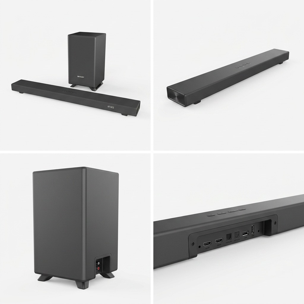 Vues multiples du produit : SHARP HT-SBW53121 (barre de son)