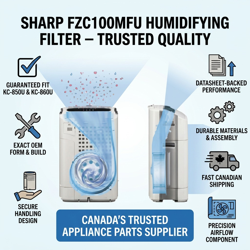 Infographie des caractéristiques : SHARP FZC100MFU (filtre de remplacement)