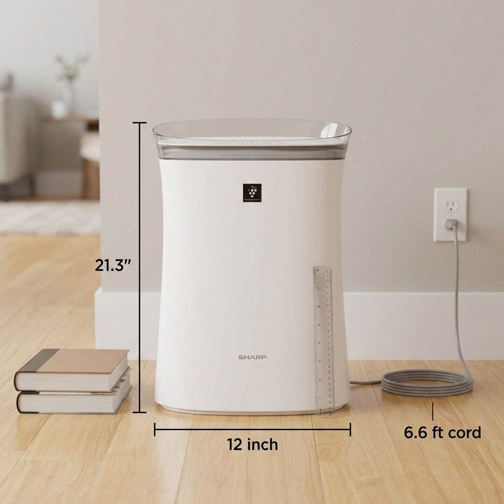 Comparaison de taille du produit : SHARP FPK50UW (purificateur d’air)