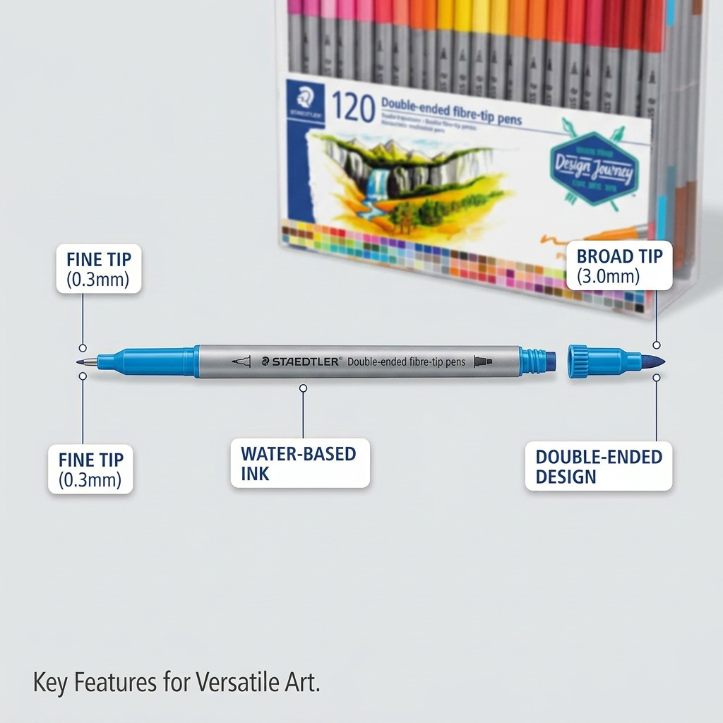 STAEDTLER 120 feutres à double pointe, réf. 3200-TB120 — vue du produit 6