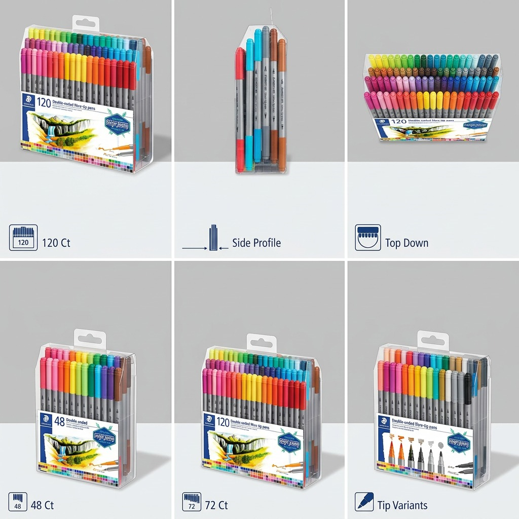 STAEDTLER 120 feutres à double pointe, réf. 3200-TB120 — vue du produit 5