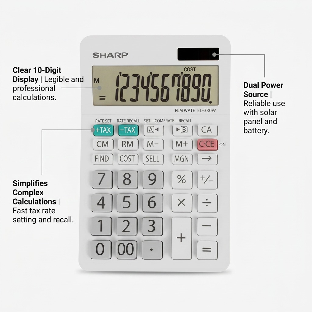 Schéma des caractéristiques : SHARP EL330W (calculatrice)