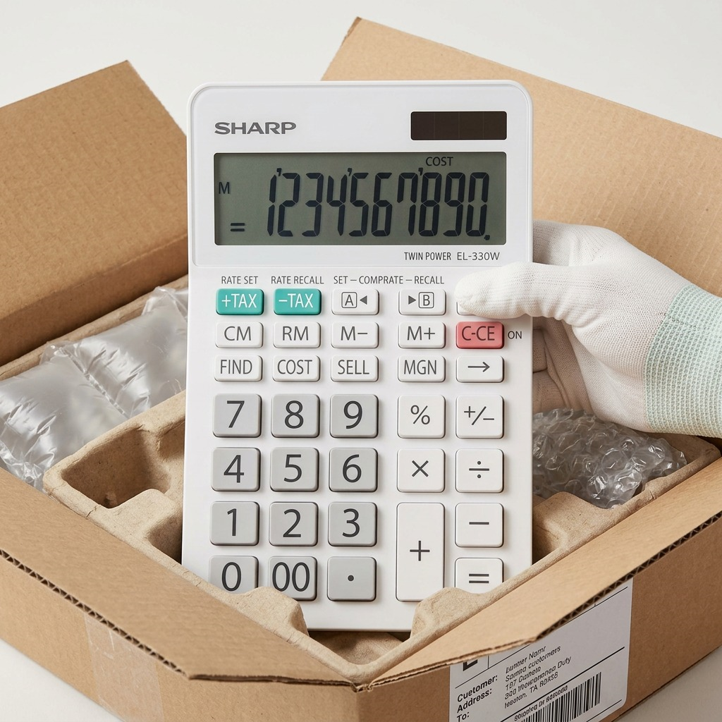 Visuel 7 du produit SHARP EL330W – Calculatrice 10 chiffres à grand affichage et double alimentation