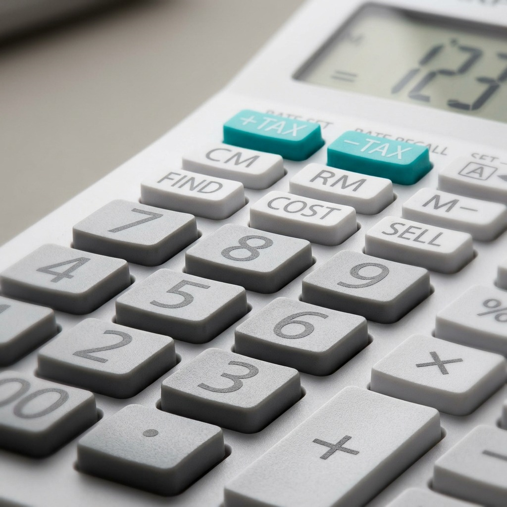 Gros plan des commandes : SHARP EL330W (calculatrice)