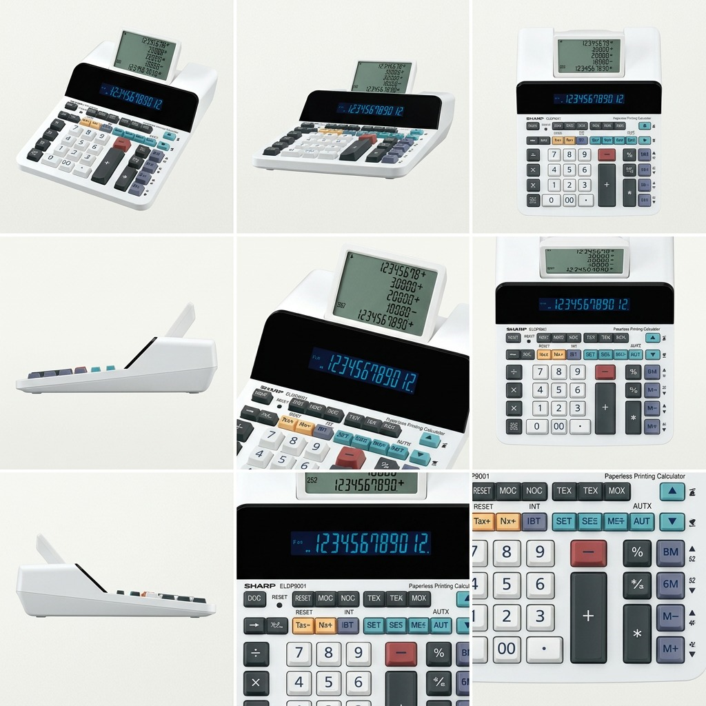 Visuel 5 du produit SHARP ELDP9001 – Calculatrice imprimante sans papier 12 chiffres à affichage 5 lignes