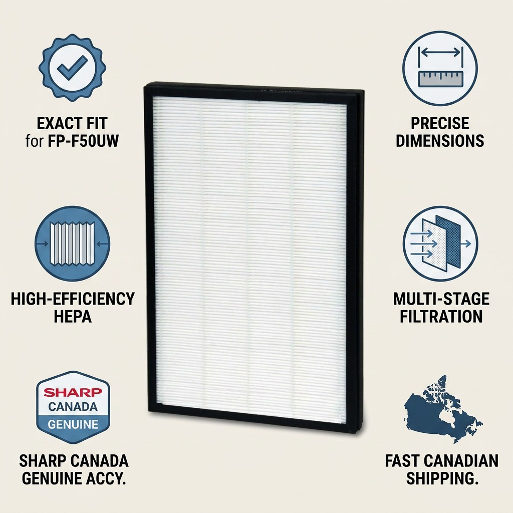 Infographie des caractéristiques : SHARP FZ-F50HFU (filtre de remplacement)