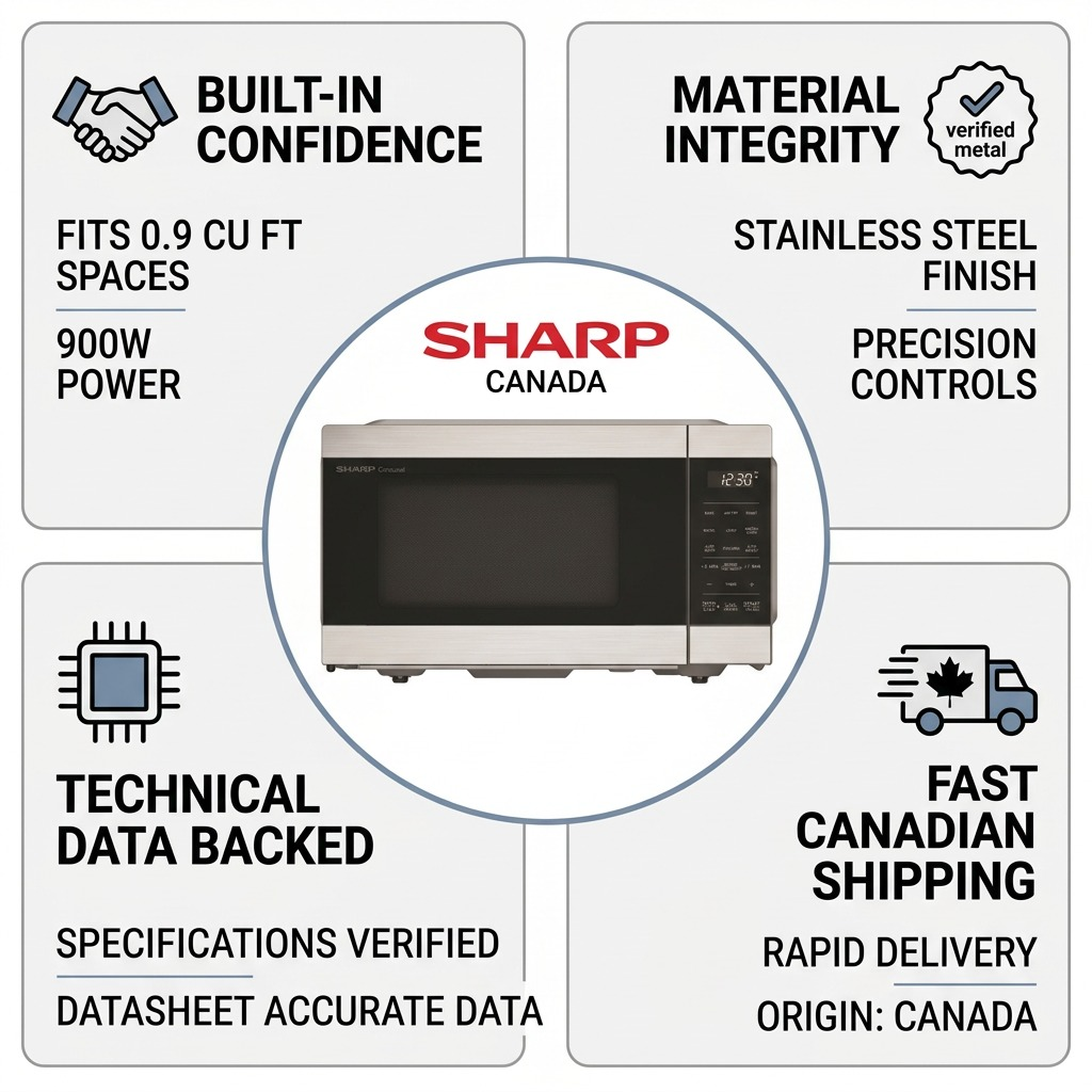 Infographie des caractéristiques : SHARP SMC0985KSC (four à micro-ondes)