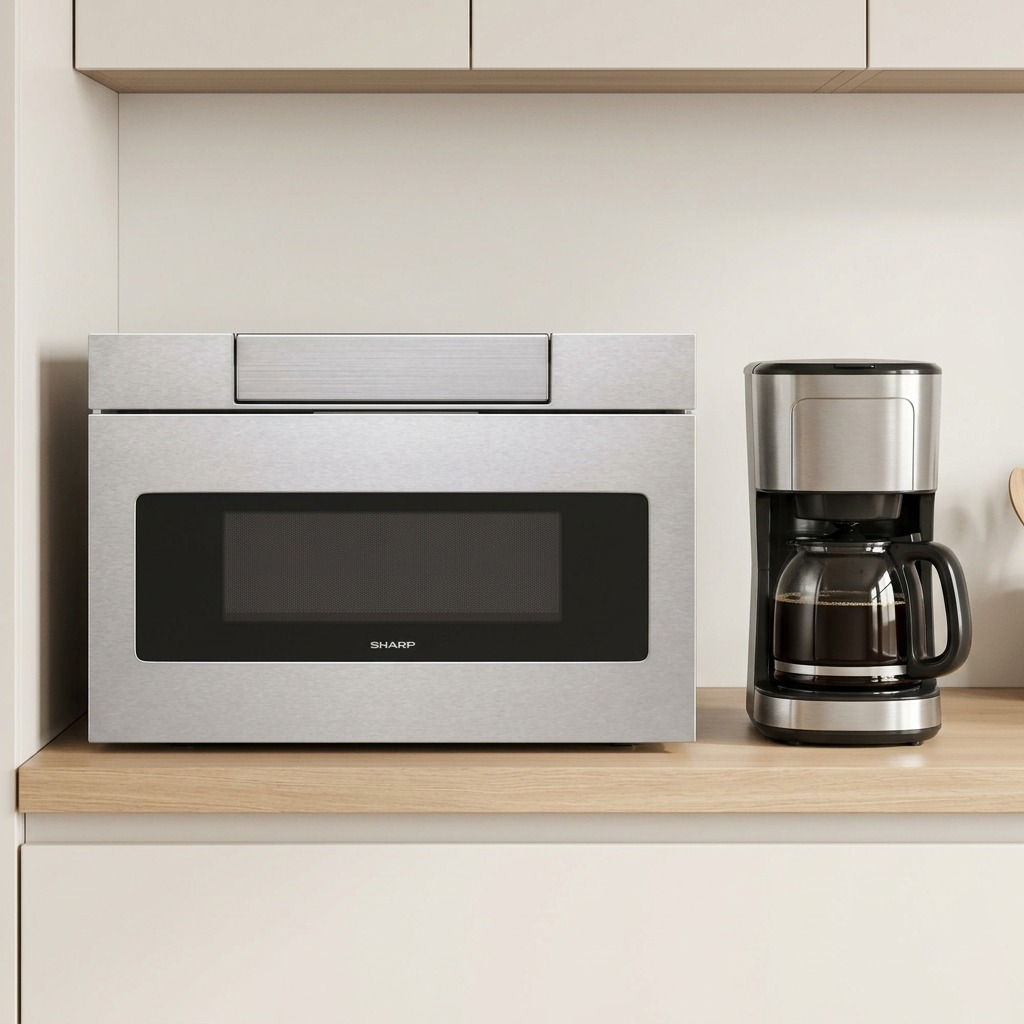 Sharp 24-Inch Built-In Microwave Drawer (SMD2477ASC) hero image.