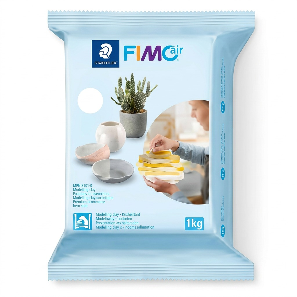 FIMOair – Pâte blanche 1 kg, réf. 8101-0 — vue de l’emballage