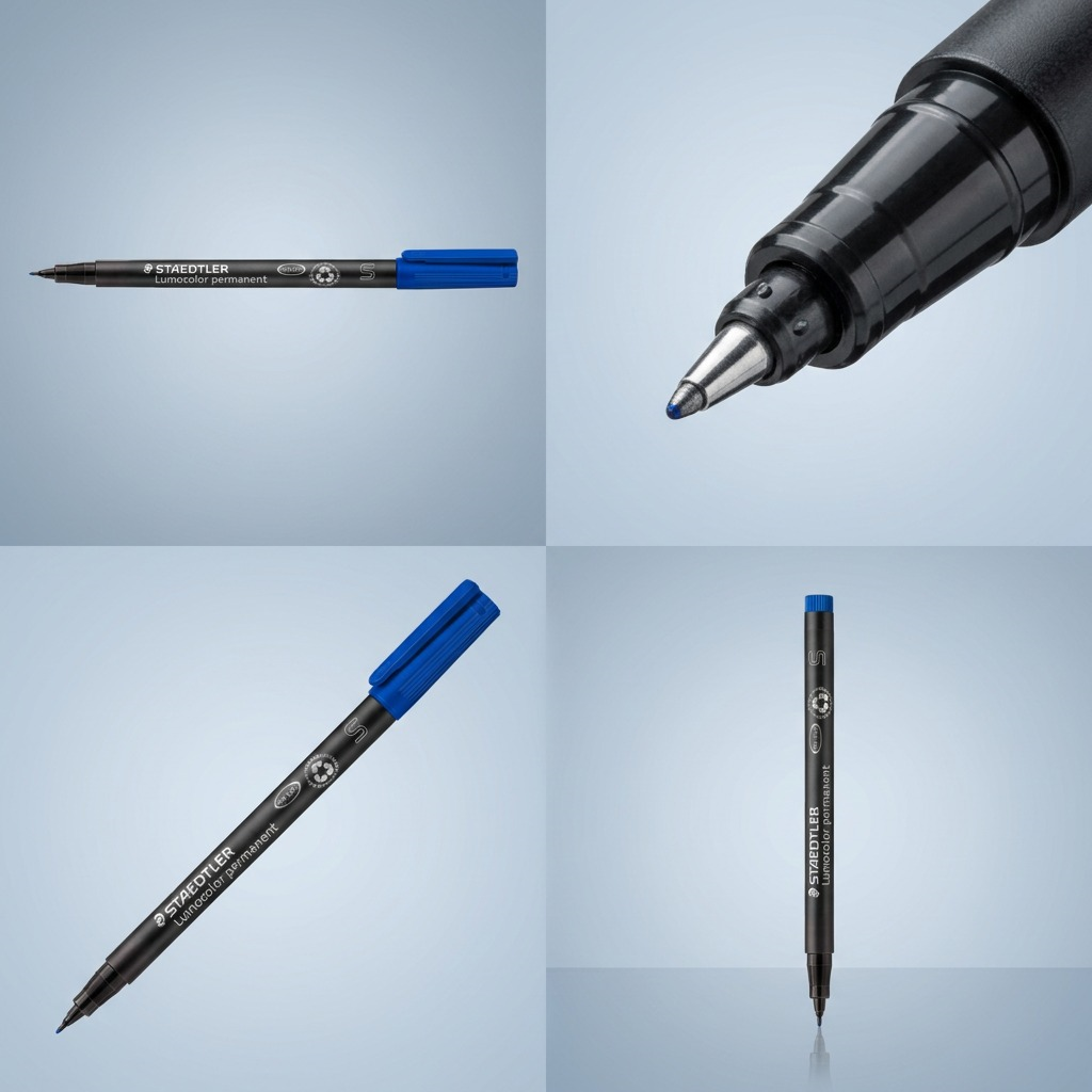 STAEDTLER Lumocolor – Marqueur permanent superfin bleu, réf. 313-3-10 — vue du produit 5