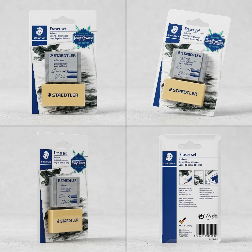 STAEDTLER – Lot de 2 gommes : mie de pain et artistique, réf. 5427SBK2-C — vue 5